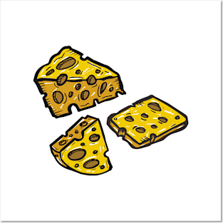 Cheese Vintgage Foodie Milk Cow Pattern Posters and Art